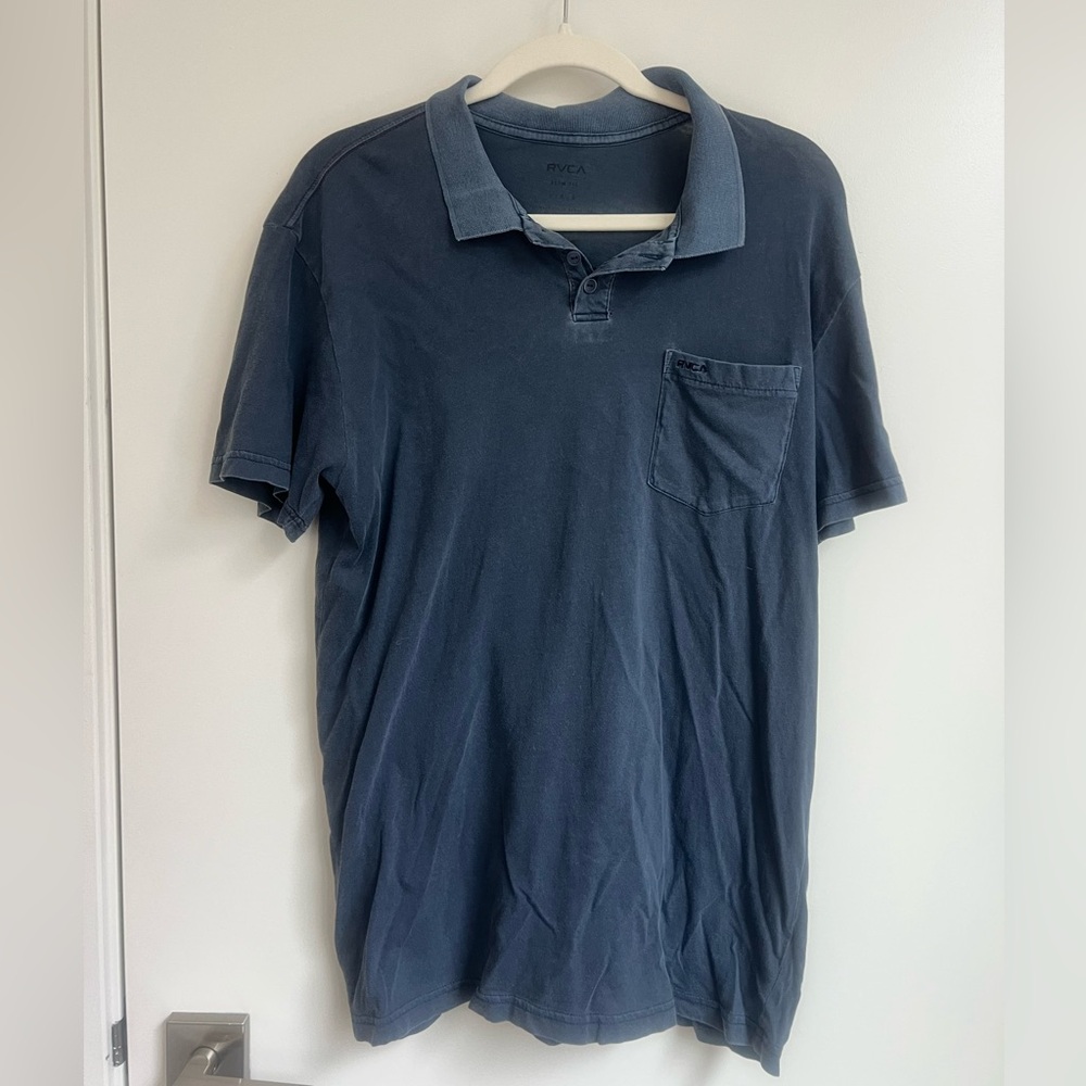 RVCA Slate Blue Polo Shirt